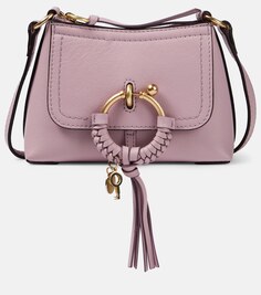 Маленькая кожаная сумка через плечо Joan See By Chloé, розовый
