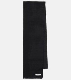 Плетеный шерстяной шарф Acne Studios, черный