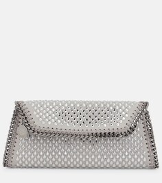 Декорированный клатч Falabella Stella McCartney, серебряный