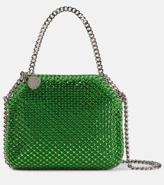 Декорированная сумка через плечо Falabella Mini Stella McCartney, зеленый
