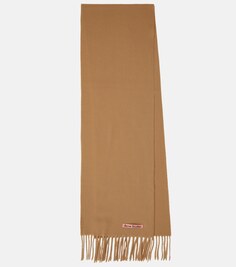 Шерстяной шарф Acne Studios, коричневый