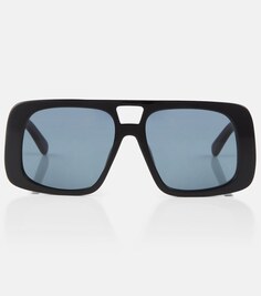 Солнцезащитные очки в квадратной оправе с логотипом Stella McCartney, черный