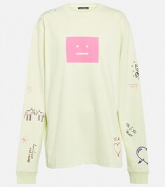 Толстовка с принтом Scribbles ACNE STUDIOS, зеленый