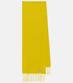 Шерстяной шарф Acne Studios, желтый