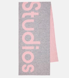 Шарф из смесовой шерсти Acne Studios, розовый