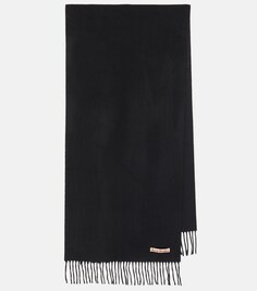 Кашемировый шарф с бахромой Acne Studios, черный