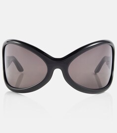 Солнцезащитные очки в массивной оправе Acne Studios, черный
