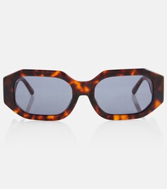 Солнцезащитные очки прямоугольной формы из коллаборации с Linda Farrow Blake The Attico, коричневый