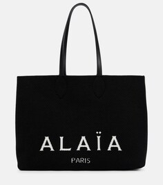 Вязаная сумка-тоут Alaïa, черный