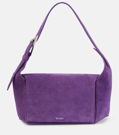 Замшевая сумка через плечо 7/7 The Attico, фиолетовый