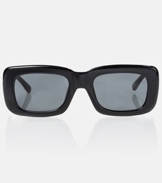 Прямоугольные солнцезащитные очки Marfa из коллаборации с Linda Farrow The Attico, черный