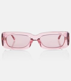 Прямоугольные солнцезащитные очки Mini Marfa из коллаборации с Linda Farrow The Attico, розовый