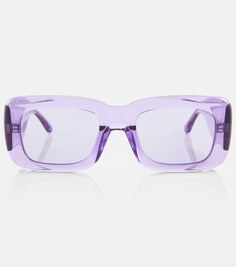Прямоугольные солнцезащитные очки Marfa из коллаборации с Linda Farrow The Attico, фиолетовый