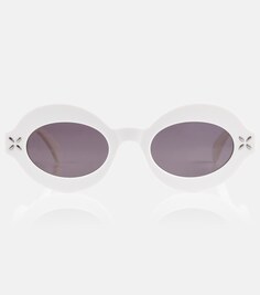 Круглые солнцезащитные очки Alaïa, белый