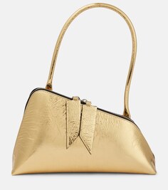 Асимметричная сумка через плечо Sunrise из кожи The Attico, золотой