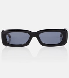 Прямоугольные солнцезащитные очки Mini Marfa из коллаборации с Linda Farrow The Attico, черный