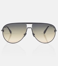 Солнцезащитные очки-авиаторы Theo Tom Ford, черный