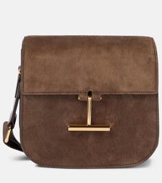 Замшевая сумка через плечо Tara Mini Tom Ford, коричневый