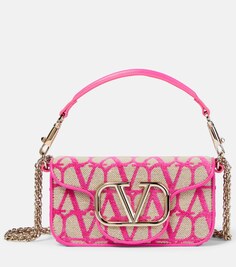 Маленькая сумка через плечо Locò Toile Iconographe Valentino Garavani, розовый