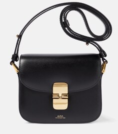 Кожаная сумка через плечо Grace Mini A.P.C., черный