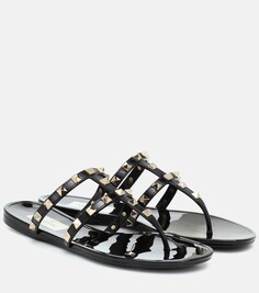 Шлепанцы Valentino Garavani Rockstud из ПВХ Valentino Garavani, черный