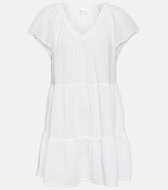 Ярусное мини-платье Eleanor из хлопка VELVET, белый