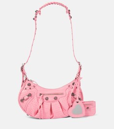 Le Cagole Маленькая кожаная сумка через плечо Balenciaga, розовый