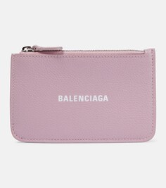 Кошелек из кожи с наличными Balenciaga, розовый