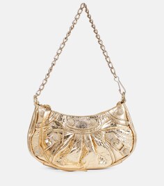 Кожаная сумка через плечо Le Cagole Mini Balenciaga, золотой