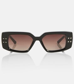 Солнцезащитные очки в прямоугольной оправе V-Cinque Valentino, черный