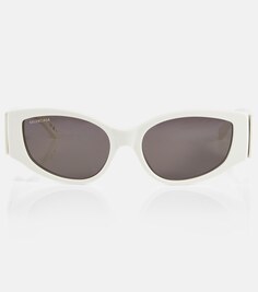 Солнцезащитные очки в оправе «кошачий глаз» с логотипом Balenciaga, белый