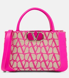 Маленькая сумка-тоут VLogo Signature Toile Iconographe Valentino Garavani, розовый