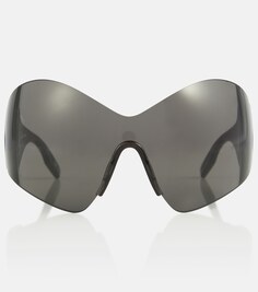 Солнцезащитные очки-маска Butterfly Balenciaga, черный