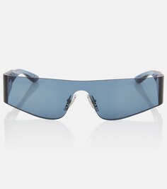 Солнцезащитные очки в прямоугольной оправе Balenciaga, синий