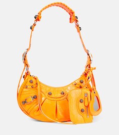 Кожаная сумка через плечо Le Cagole XS Balenciaga, оранжевый