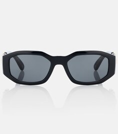 Солнцезащитные очки прямоугольной формы Versace, черный