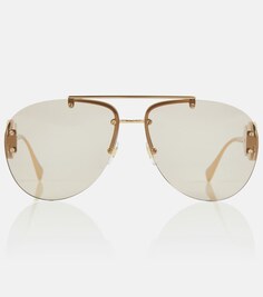 Украшенные солнцезащитные очки-авиаторы Versace, золотой
