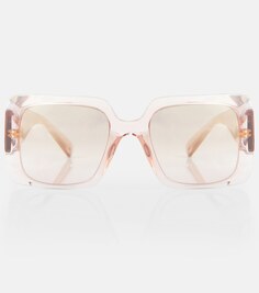 Квадратные солнцезащитные очки Medusa Versace, розовый