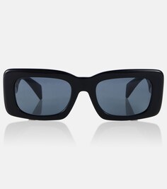 Солнцезащитные очки Endless Greca в прямоугольной оправе Versace, черный