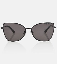 Квадратные солнцезащитные очки Balenciaga, черный