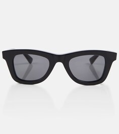 Классические квадратные солнцезащитные очки Bottega Veneta, черный