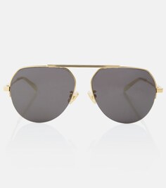 Солнцезащитные очки-авиаторы Bottega Veneta, серый