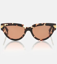 Солнцезащитные очки «кошачий глаз» Bottega Veneta, коричневый