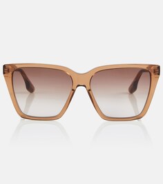 Квадратные солнцезащитные очки Victoria Beckham, коричневый