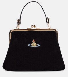 Бархатный клатч Granny Small Vivienne Westwood, черный