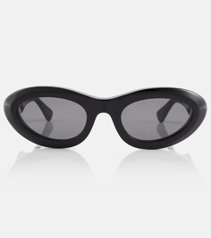 Солнцезащитные очки в круглой оправе Bottega Veneta, черный