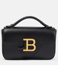 Кожаная сумка через плечо B-Buzz Mini Balmain, черный