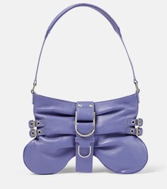 Маленькая кожаная сумка через плечо Butterfly Blumarine, фиолетовый