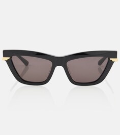 Солнцезащитные очки в оправе «кошачий глаз» Bottega Veneta, черный