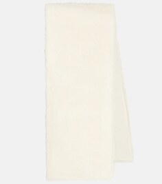 Утепленный шарф из овчины Yves Salomon, белый